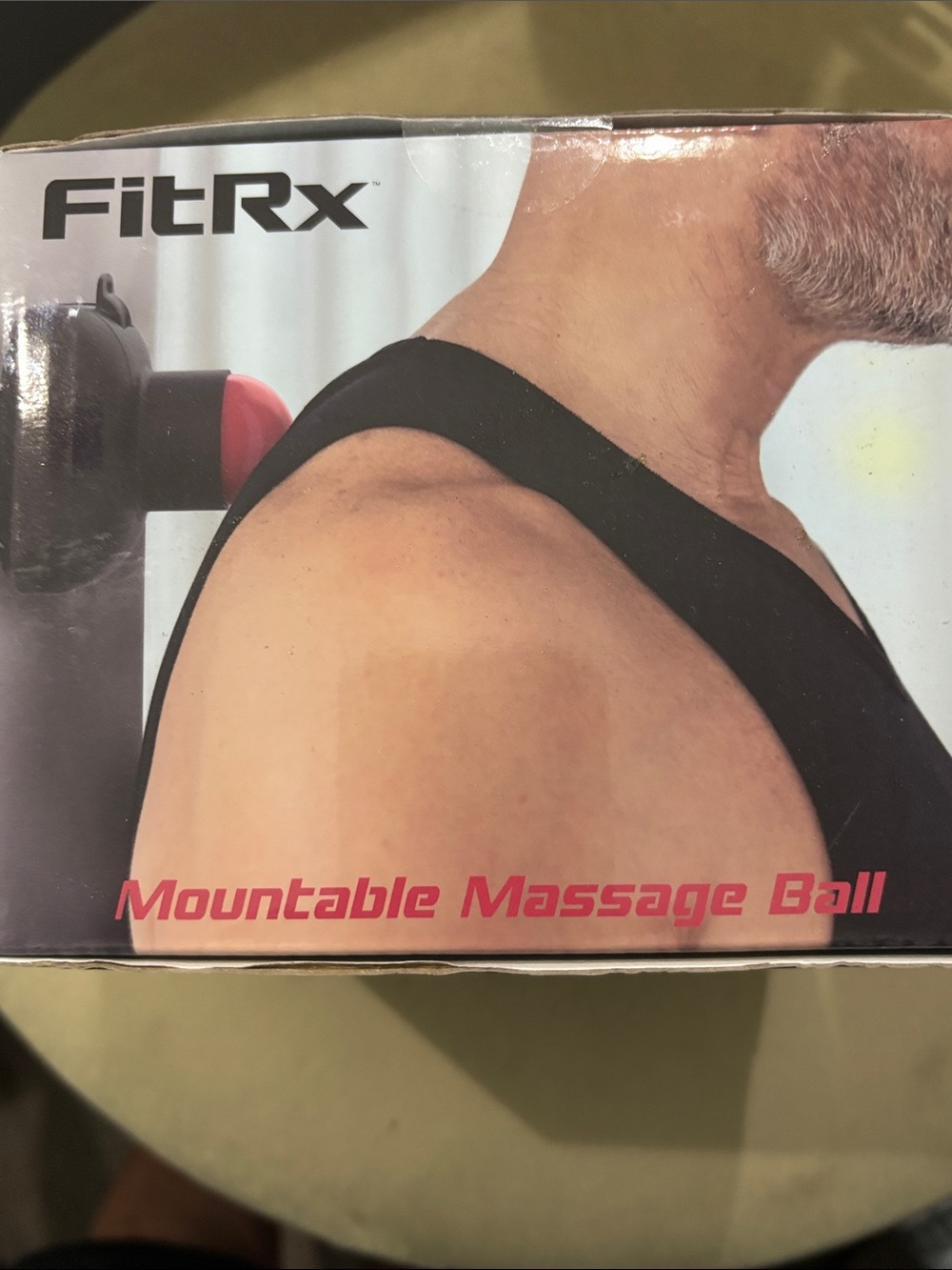 Mountable Massage Ball — Black Body with Pink Massage Surface